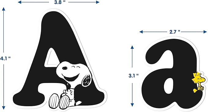Eureka Peanuts Letter, Number, Punctuation Mark, and Symbol Classroom Decorations for Teachers, 4" H, 210 Pieces