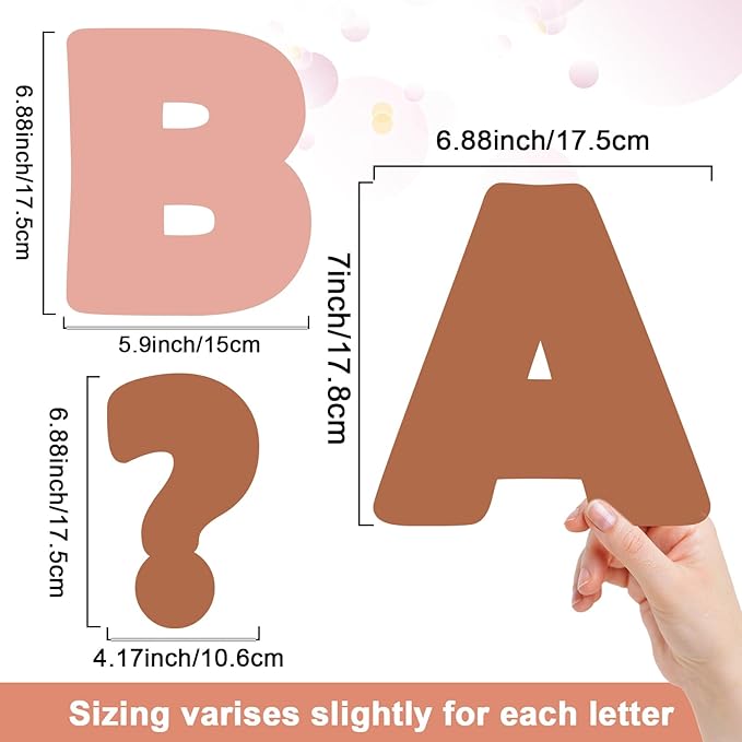 150 PCS Large 6" Bulletin Board Letters Set,Boho Color Classroom Alphabet Cutout Letter for Bulletin Board Display Home School, A Great Helper to Inspire Students' Learning Interest