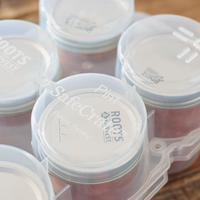 Storage Container SafeCrate - Stackable, Protective, Easy Transport for Canning Jars - 6 Quart Jars