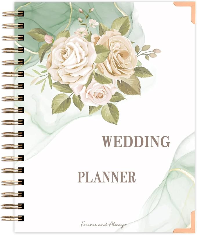 Wedding Planner - Wedding Planner Book and Organizer for the Bride, Wedding Planner Book Unique Engagement Gift for Newly Engaged Couples - Hardcover Bridal Planning Wedding Notebook 11" x 9"