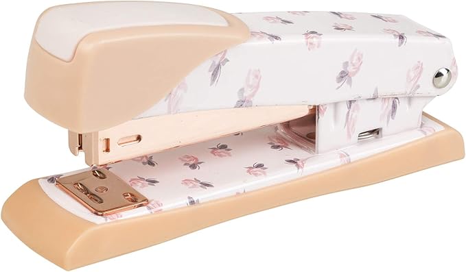 Idena 10421 - Stapler Rose Gold for Standard Staple Size 24/6, Holes up to 20 Sheets, Pack of 1