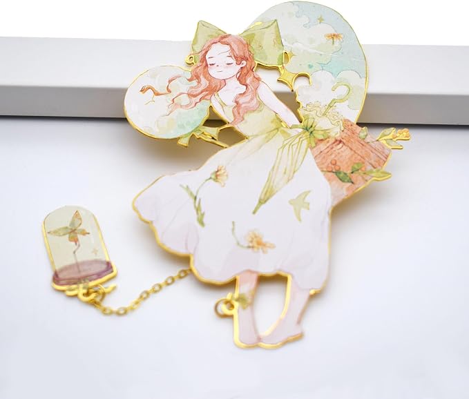 BLBMH Exquisite Metal Bookmarks Unique Christmas Birthday Gifts for Women Girlfriend Her Best Friend Sister Wife Anniversary Valentine’s Day Gifts - Girl in Wind
