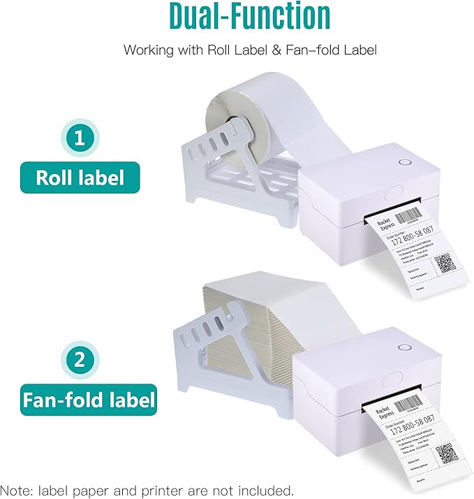 Universal Compatibility Label Holder, Easy to Use Premium Material, Good Helper in Business, Compact Size, Suitable for Rolls and Fanfold Labels, Compatible with Thermal Printer