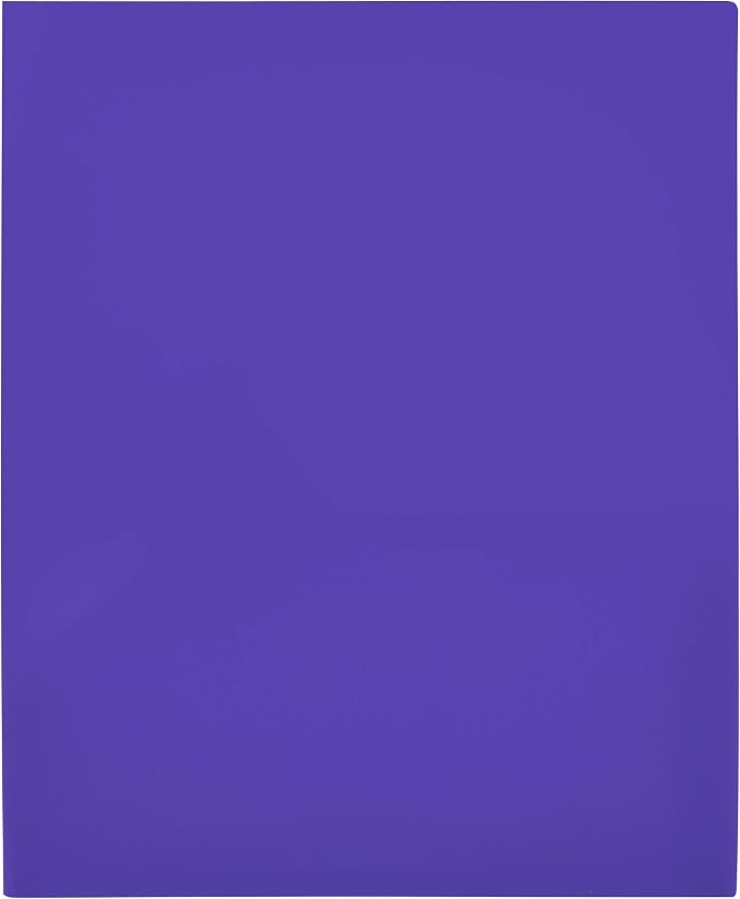 Mintra Office Poly Pocket Folders (Purple, 8pk)