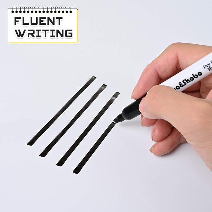 Dabo&Shobo White Board Markers-72 Pcs 4 Color Fine Tip Dry Erase Markers，Perfect for Writing on Whiteboard Mirrors Glass for Office