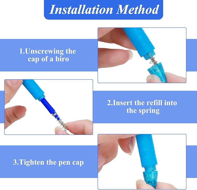 0.7 mm Erasable Gel Ink Pen Refills Compatible with Frixion Friction, Smooth Writing Multicolor Retractable Fine Point Pen Refill for School Office Home Art (Blue, 24)