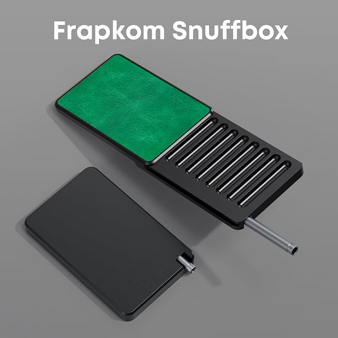 Green Black Organize Box, 8 Compartment Storage Box with Built Alloy Straw，Fashionable lifestyle