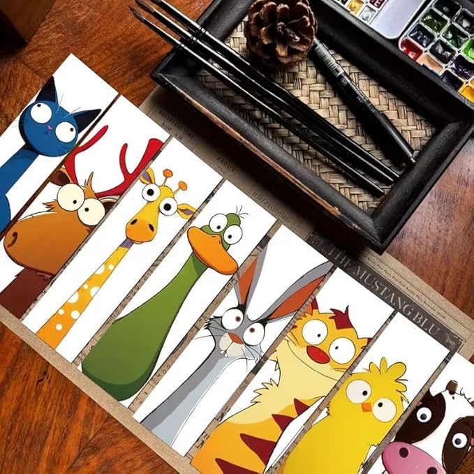 Bookmarks for Kids 30Pcs Funny Animal Bookmarks,Unique Gifts for Readers on Special Occasions Such as Christmas,Including Book Marks for Reading Kids.