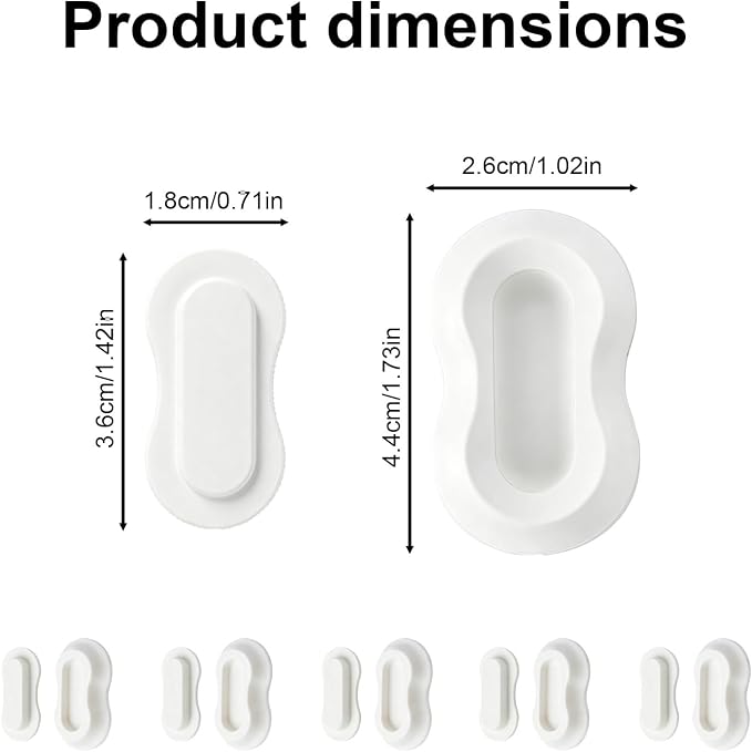 6pcs Magnetic Remote Control Holder, No Drill Wall Mount Silicone TV Remote Holder Self-Adhesive Universal Organizer Storage for Air Conditioner Fan Media AC RV Accessories (White)