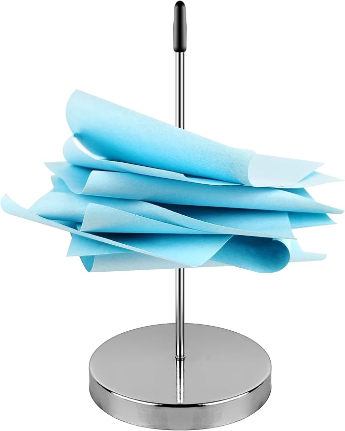 1 Pack Ticket Spike, Metal Bill Holder, Straight Rod Spike, Reliable Receipt Holder Spike for Organizing Tickets, Bills, and Notes in Restaurants, Offices, and Hotels (Silver)