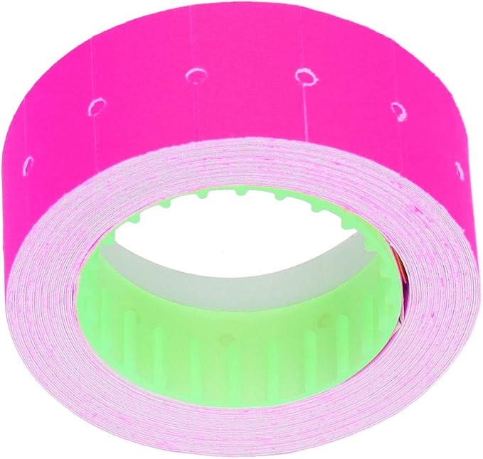 Pricing Labels Roll, 15000pcs 21x12mm Adhesive Price Tags with Red Line for Price Gun Labelers Compatible with MX5500 M5500 AK813 HG979 (Fluorescent Green) (Fluorescent Yellow) (Orange)