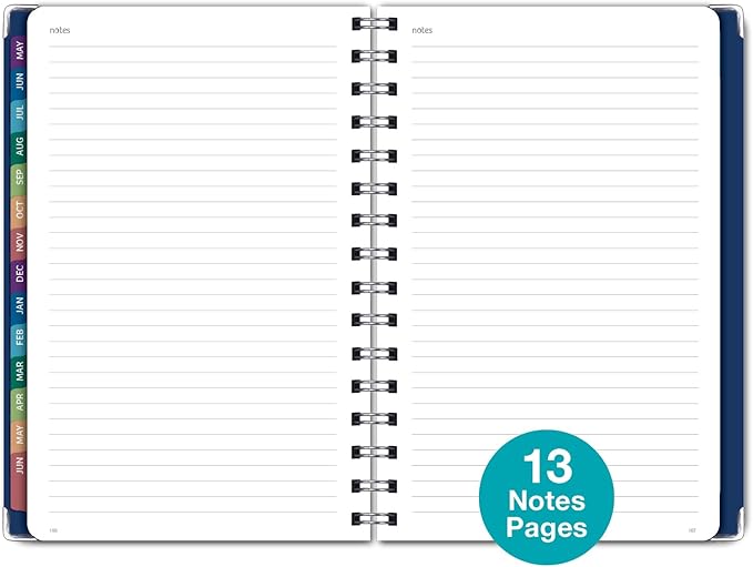 HARDCOVER Academic Year 2026-2027 Planner: 14 Months (May 2026 Through June 2027) 5.5"x 8" Daily Weekly Monthly Planner Yearly Agenda. Bookmark, Pocket Folder and Sticky Note Set (Dragonflies)