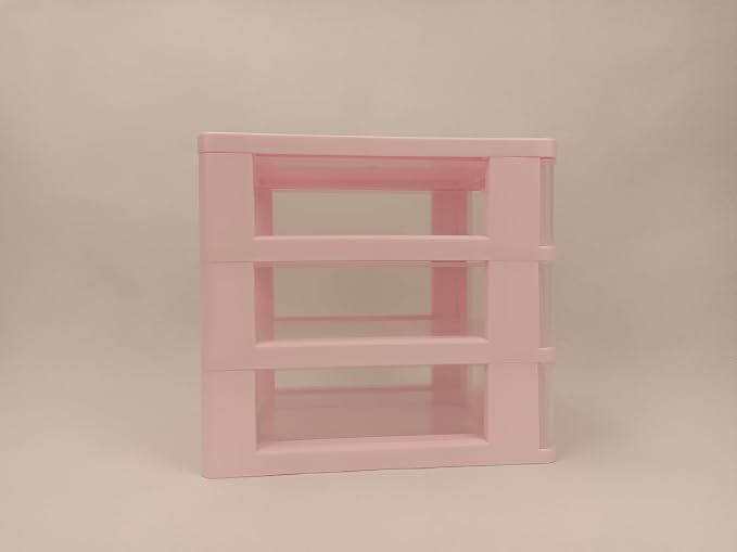 Girls Cute Lovely Color Storage Box Desktop Organizer Bathroom Bedroom Jewelry Storage Box For Storing Small Items (3 layers)