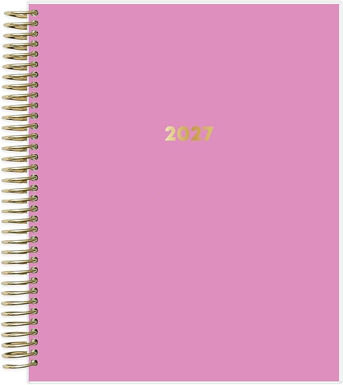 Blue Sky Livewell 2027 Weekly and Monthly Planner Calendar, January 2027 - December 2027, 7" x 9", Flexible Cover, Durable Twin Wire Binding, Colorful Pages, Storage Pocket, Includes Stickers, Magenta