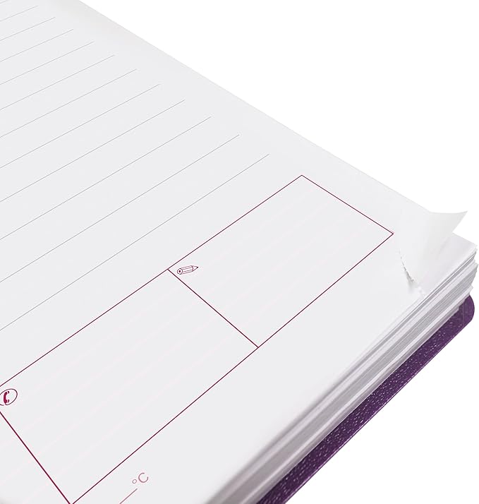 Brownline® 2025 DuraFlex Daily/Monthly Planner, Appointment Book, 12 Months, January to December, Twin-Wire Binding, 8" x 5", Purple (CB634V.PUR-25)