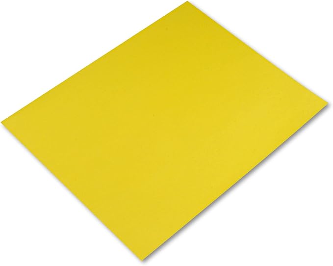 Pacon Colored Four-Ply Poster Board, 28 x 22, Lemon Yellow, 25 per Carton