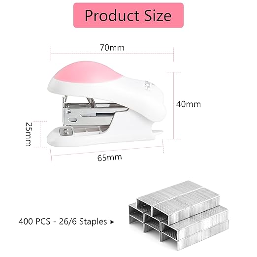 NEBURORA Blue Single Hole Puncher Metal with Soft-Handled Bundle Blue Mini Effortless Desktop Staplers with 400 Standard Staples
