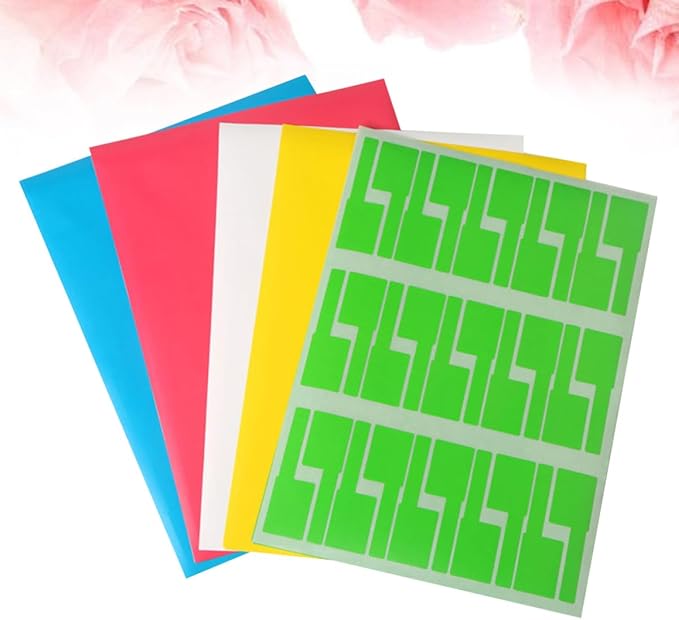 15pcs p Shape Cable Labels Blank Stickers for Easy Identification Organization Tear Resistant Tags for Networking Cables Yellow Green