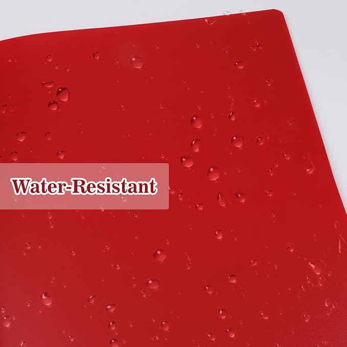 12-Pack Plastic Folders with Pockets and Prongs, 2-Pocket Poly Folders with 3 Fasteners Holds 8-1/2" x 11" Paper for School/Office/Home, Red