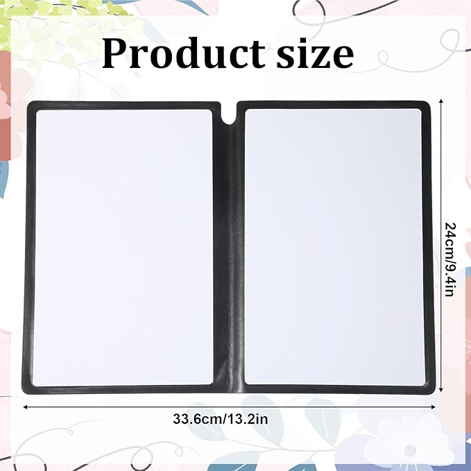 Thinp A5 Dry Erase Notebook, 9.5x6.6 Inch Whiteboard Notebook Reusable Folding White Board Double Sided Handheld Whiteboard for Business Office School Home (Dark Blue)