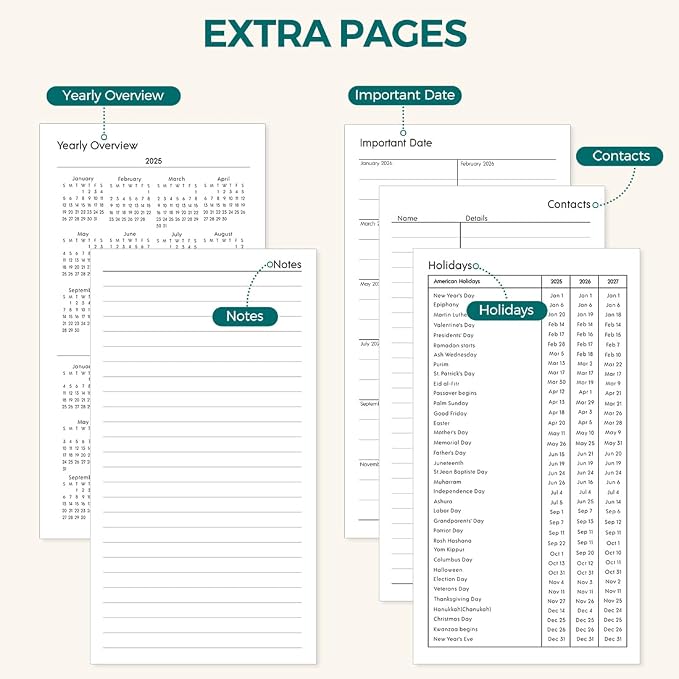 SKYDUE Pocket Calendar 2026-2027, Pocket Monthly Planner Jan 2026 - Dec 2027 for Purse, 6.7" X 3.7" 24-Month Small Planner, Academic Year Calendar, Compact Design with Plastic Sleeve