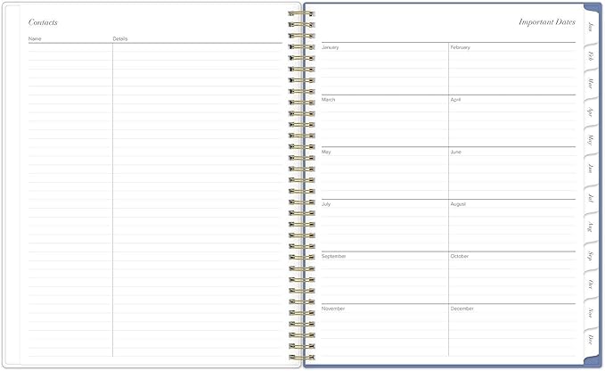 Blue Sky 2027 Weekly and Monthly Planner Calendar, January 2027 - December 2027, 8.5" x 11", Clear Pocket Cover, Laminated Tabs, Durable Twin Wire Binding, Storage Pocket, Elenora