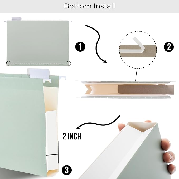 Y YOMA Legal Size - 6 Pack Extra Capacity Hanging File Folders Accordion Decorative Reinforced File Folder Cute Colored Expandable Folder for Office Home with 1/5-Cut Adjustable Tabs, Morandi Color