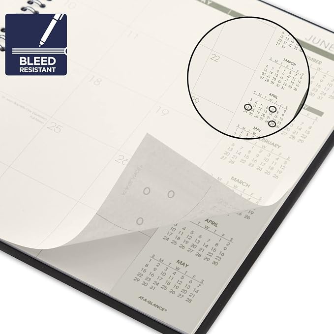 AT-A-Glance 2022 Weekly & Monthly Appointment Book & Planner by AT-A-Glance, 7" x 8-3/4", Medium, Recycled, Black (70951G05)