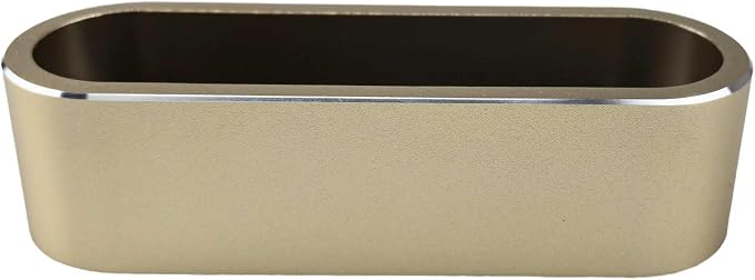 Business Card Holder for Desk, 1 Pack Aluminum Alloy Name Card Display Organizer with Anti-Slip Base, Heavy Duty Desktop Stand for Office, Champagne Gold (Champagne Gold)