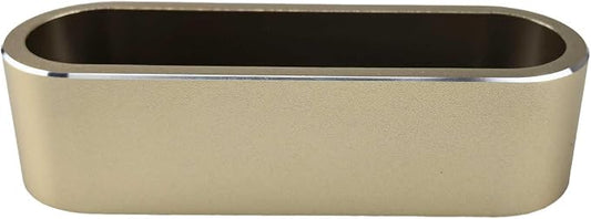 Business Card Holder for Desk, 1 Pack Aluminum Alloy Name Card Display Organizer with Anti-Slip Base, Heavy Duty Desktop Stand for Office, Champagne Gold (Champagne Gold)