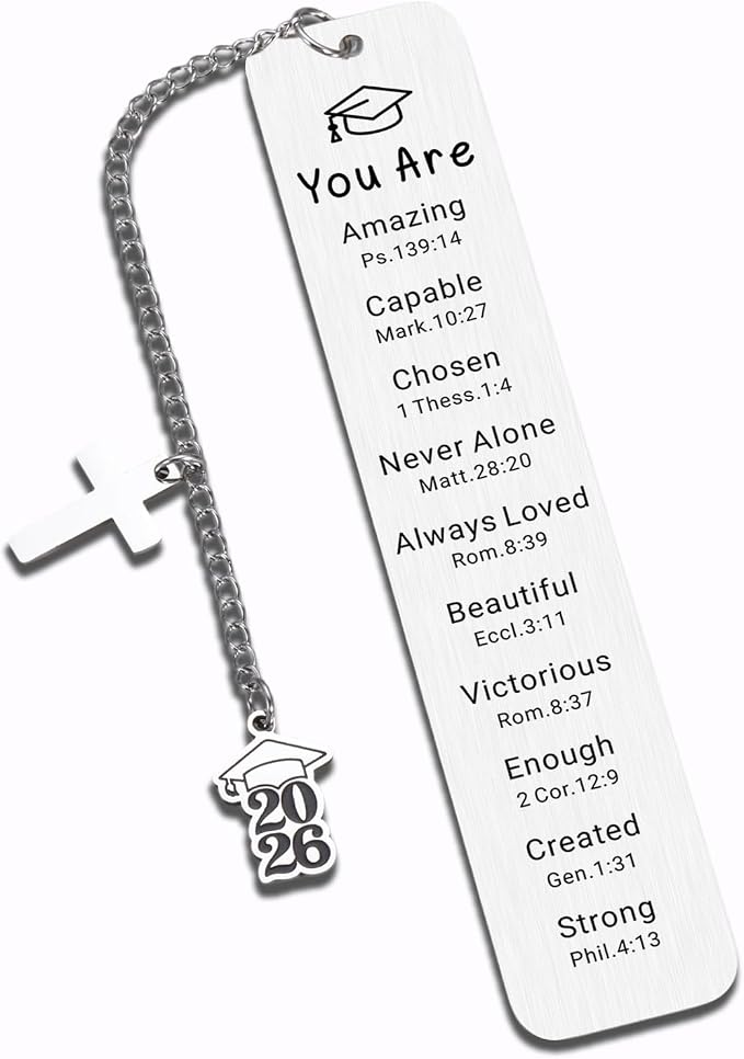 2026 Graduation Gifts for Him Her Religious Graduation Gifts for Women Senior Night Year Class of 2026 Bulk Best Gift for High School College Grad Gift for Daughter Christian Grad Bookmark Christmas