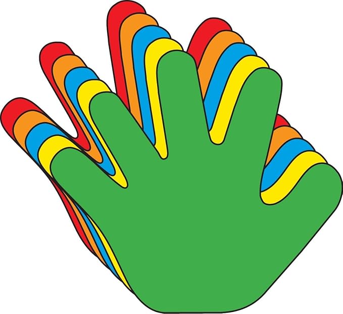 SHAPES ETC. 31 Pcs Hand Assorted Color Cut-Outs 5.5in, Construction Paper Shapes, Bulletin Board Decorations, DIY Crafts, Unity and Diversity, Wall Cutouts, Made in USA