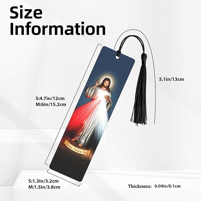 Jesus Bookmark for Book Lover Christian Gifts for Women Men Divine Mercy Bookmark Religious Faith Based Gifts for Mom Grandma Friends