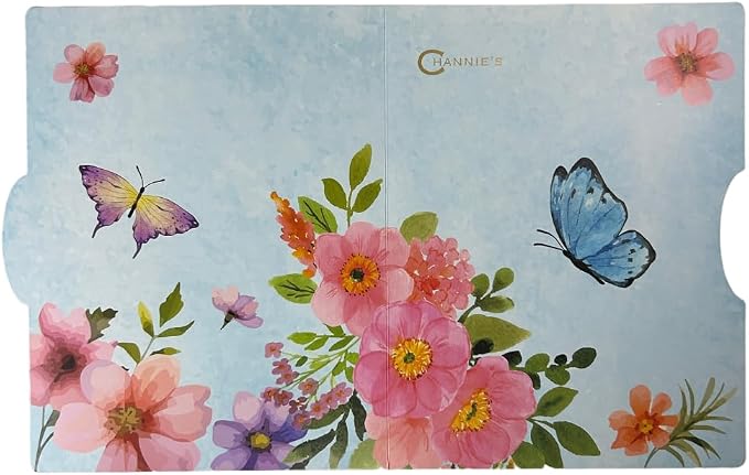 Channie’s Premium File Folders – 6-Pack Pastel Floral Design with Butterflies & Dragonflies – 8.75” x 10.25” Decorative Office Folders for Home, School & Workspace Organization