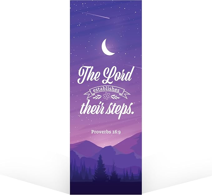 Decorably 100 Pack 2x6.5in Christian Bookmarks for Women and Men - 50 Scenery Designs Double-Sided Inspirational Verse Bible Book Markers - Journals, Bible, and Faithful Reflection