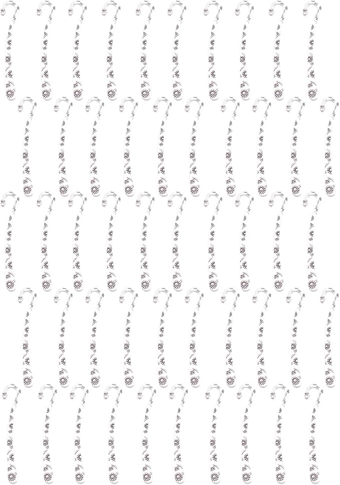 50Pcs Vintage Engraved Hook Bookmarks Metal Hook Bookmarks Reading Accessories for Book Lover Reader Teacher Student