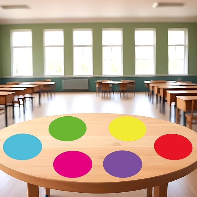 JarThenaAMCS 12PCS 11'' Colorful Large Dry Erase Dots Circles Spots Decals Waterproof Removable Marker Stickers for Back to School Classroom Wall Whiteboard Teachers Teaching Students Supplies