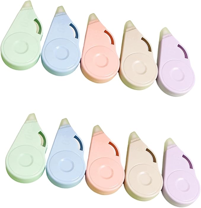 10Pcs Correction Tape Roller 8mx5mm Quick Dry White Out Correction Tape Total 80m for Writing School and Office Supplies