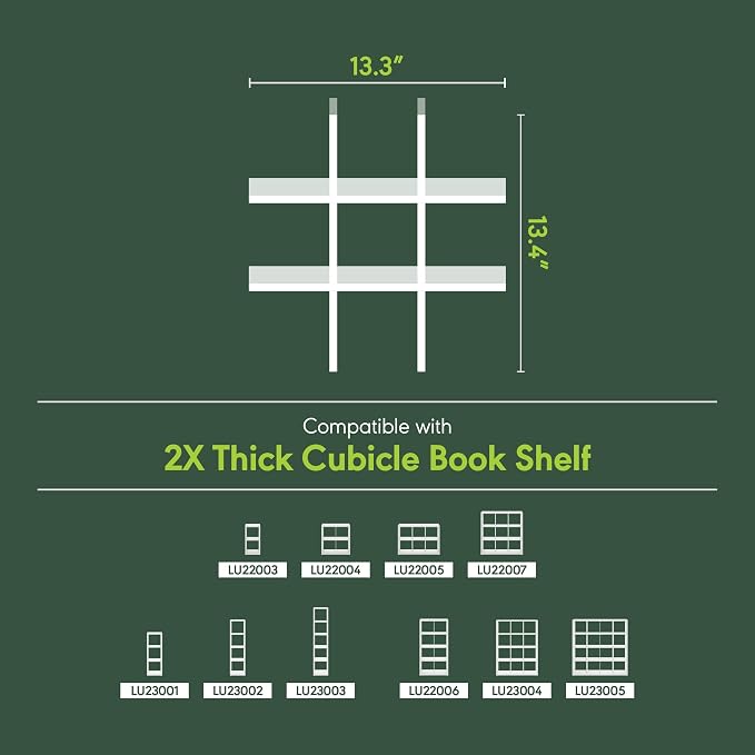 Furinno Cubicle Cube Insert, 9-Compartment Cube Organizer, 13.3W x 13.4H Insert Shelf for Extra Thick Series, for Organizers and Storage, Black Dark Oak (Does not fit IKEA Kallax Shelving)