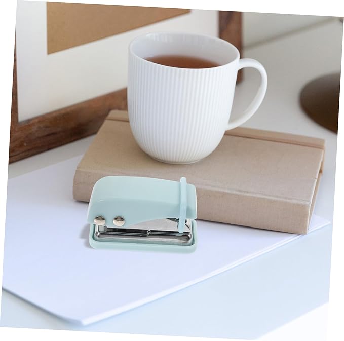 Mini Desktop Stapler Compact Decorative Office Supply for Home and School Use Easy to Carry Students and Professionals