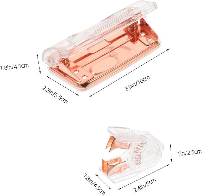 1Set Transparent Staple Remover Hole Puncher Ergonomic Office Tools for Efficient Alignment and Secure Stapling Versatile Supplies for Workspaces