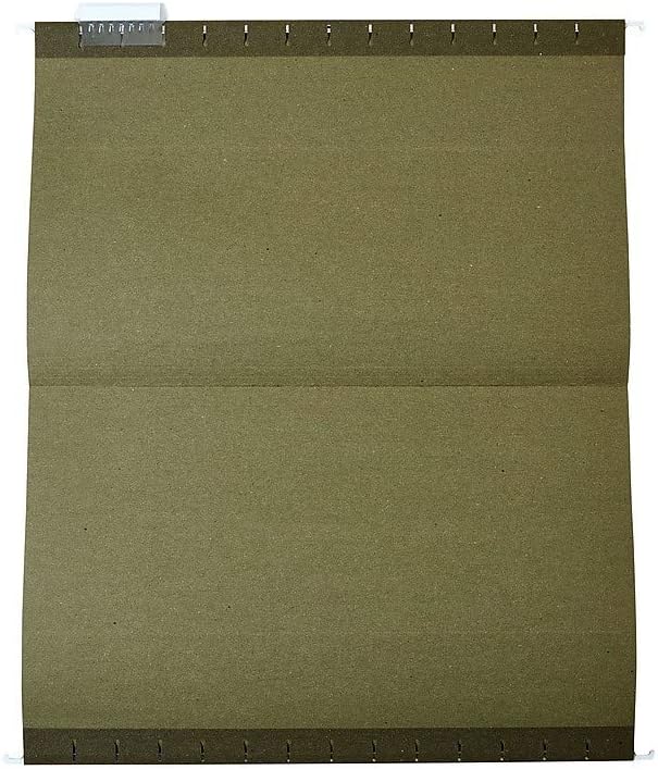 Staples Hanging File Folders, Legal Size, 5‑Tab, Standard Green – 25/Box