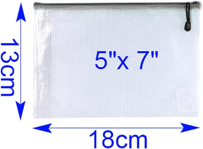 Niziting-15 Pcs 5"x 7" Mesh Zipper Pouch Bags, Zipper Bags for Organizing Storage,File Bag for School,Puzzle, Board Games and Organizing,Office Supplies,Home Storage (Multicolor)