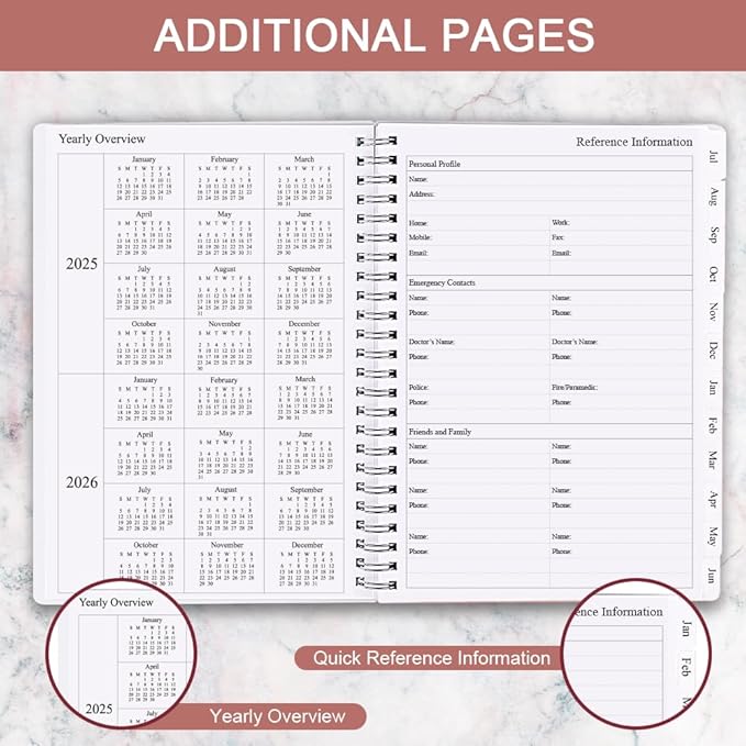 2025-2026 Planner - Weekly and Monthly Planner 2025-2026 from July 2025 to June 2026, Easy to Organize Your Daily Life, 7" x 10", Pink