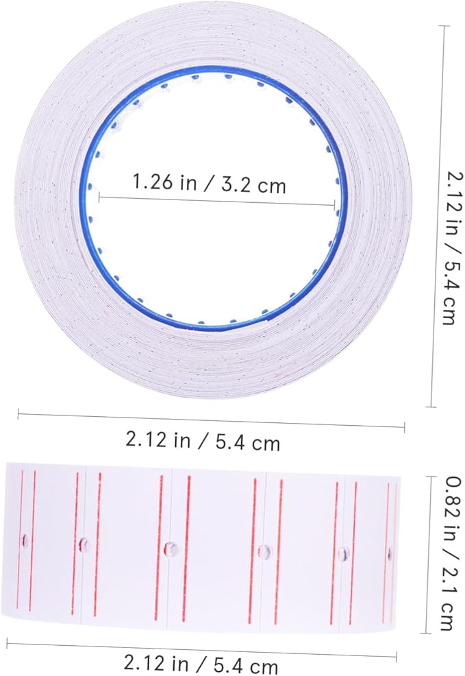 Veemoon 10rolls Self-Adhesive Price Tags Key Labels Tags for Retail Organizing Price Paper Signs Stickers Highly Visible Sticker for Supermarket