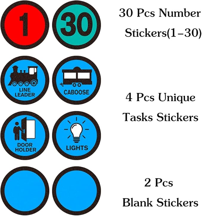WhatSign Line up Spots for Classroom Floor Stickers - 36Pcs Number Stickers Floor Numbers for Classroom Lining up for Back to School Kindergarten Preschool Elementary Supplies