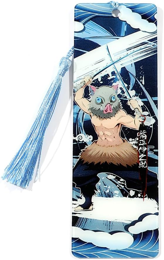 Anime Demon Kamado Acrylic Bookmark - Anime Tanjiron Zenitsu Giyuu Kyoujurou Figure Page Mark Reading Tool, Holiday Gifts for Reading Fans Book Lovers Bookworm (Style B)