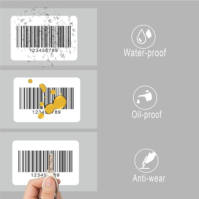 Hybsk 3x2 inch Direct Thermal Labels for Barcodes, Address, Compatible with Rollo Label Printer & Zebra Desktop Printers (3"x2",4 Rolls White)