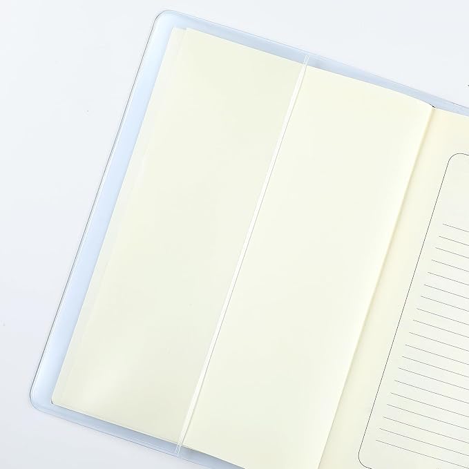 Fullhawl 3 Pack A6 Clear Cover Transparent A6 Size 9.5 x 6.4 Inches Jelly Notebook Cover, Fits for Journal Weeks Planners and Books Measuring About 4.1 x 5.8 Inches
