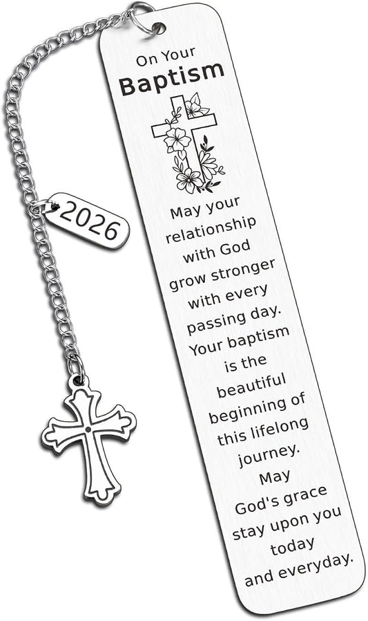 Baptism Gifts for Girl Boys Catholic Christening Gifts First Communion Gifts for Girl Boy Confirmation Gifts for Teens Baptism Bookmark Christian Easter Gift for Kids Women Men Easter Basket Stuffers